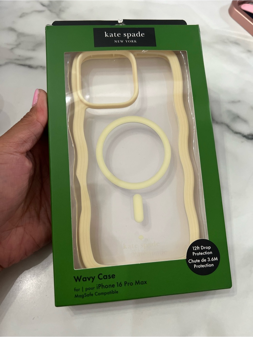 kate spade Wavy MagSafe iPhone Case in Pale Yellow